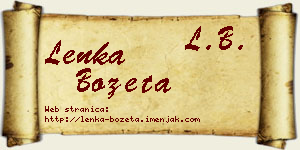 Lenka Bozeta vizit kartica